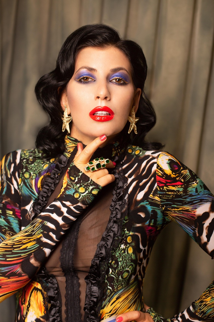 woman, vintage makeup, portrait, romantic, makeup